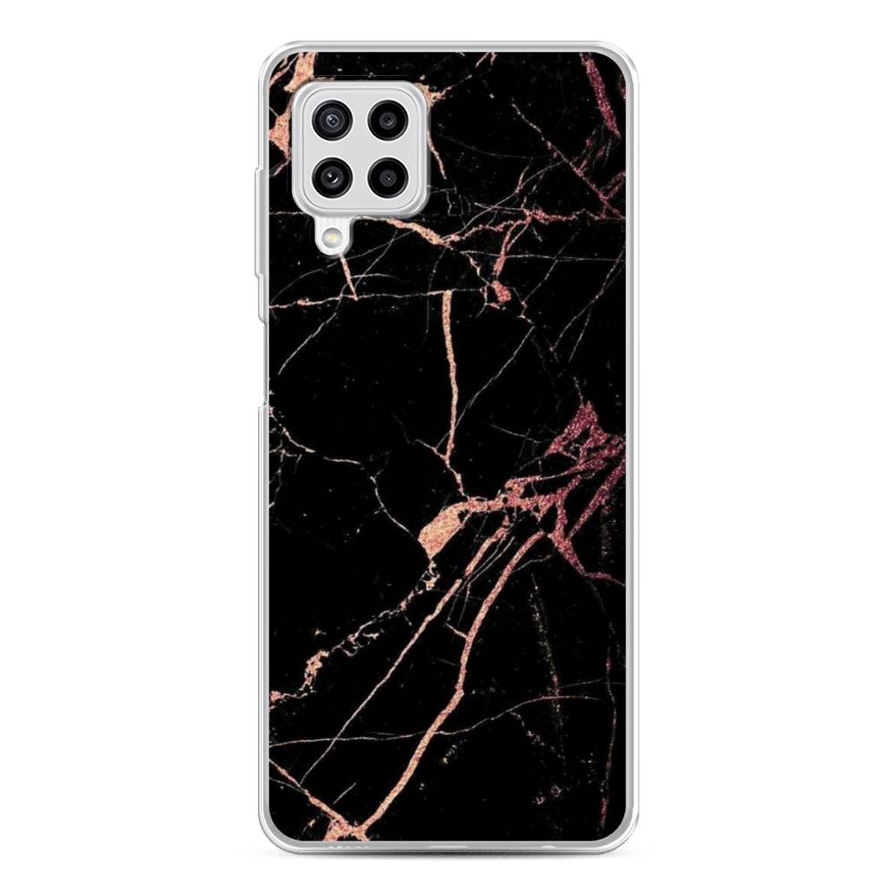 фото Чехол awog "мрамор розовое золото" для samsung galaxy m22