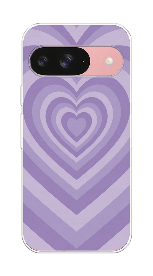 

Чехол на Google Pixel 9 "Violet heart latte", Фиолетовый, 271950-1