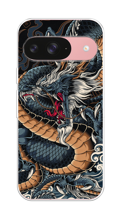

Чехол на Google Pixel 9 "Japanese Dragon", Коричневый;черный;синий, 271950-1