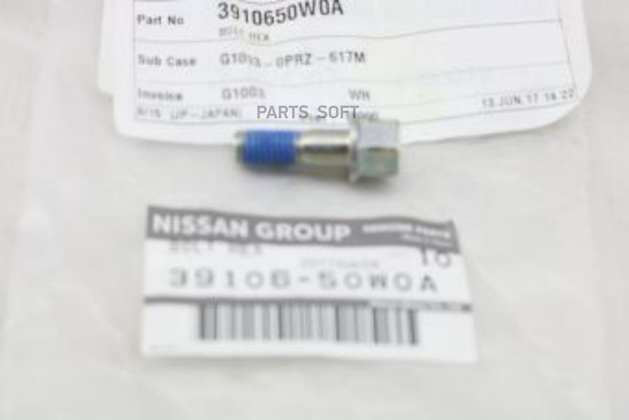 

Болт автомобильный NISSAN 3910650W0A