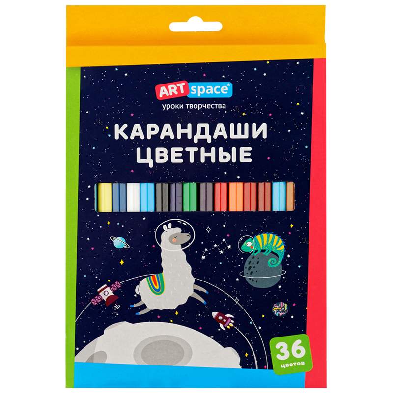 

Набор цветных карандашей ARTSPACE, 36 цв., арт. 171427 - (3 набора), Разноцветные