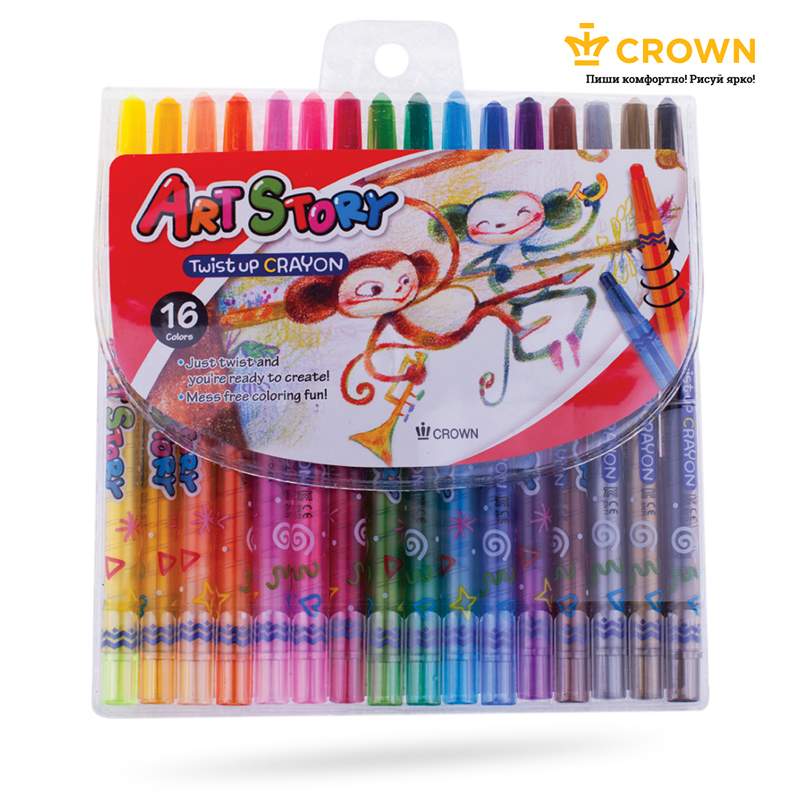 фото Набор цветных карандашей crown, 16 цв., арт. 225400 - (3 набора)