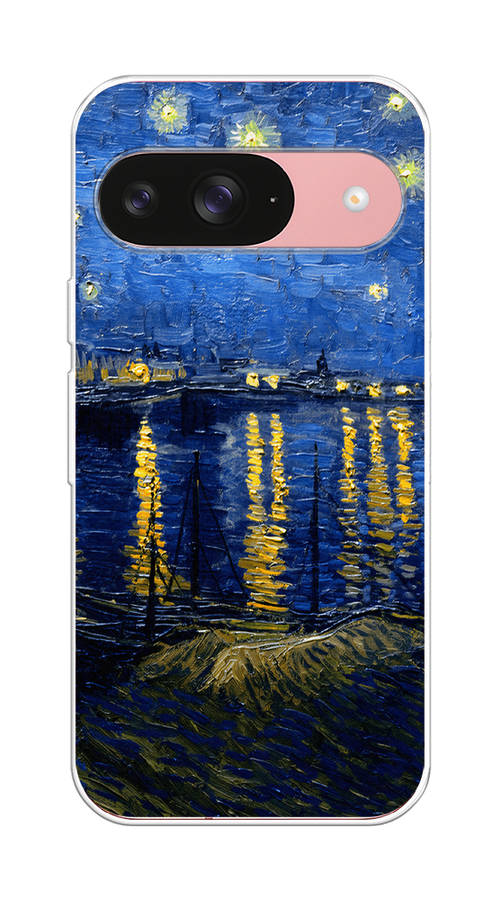 

Чехол на Google Pixel 9 "Звездная ночь над Роной", Синий;желтый, 271950-1