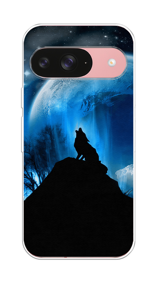 

Чехол на Google Pixel 9 "Волк 2", Синий;черный;белый, 271950-1
