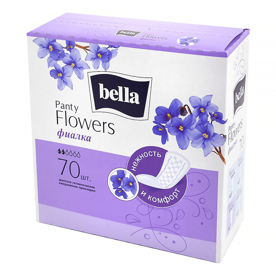 Прокладки женские Bella Party Flowers ежедневные 70 шт в ассортименте