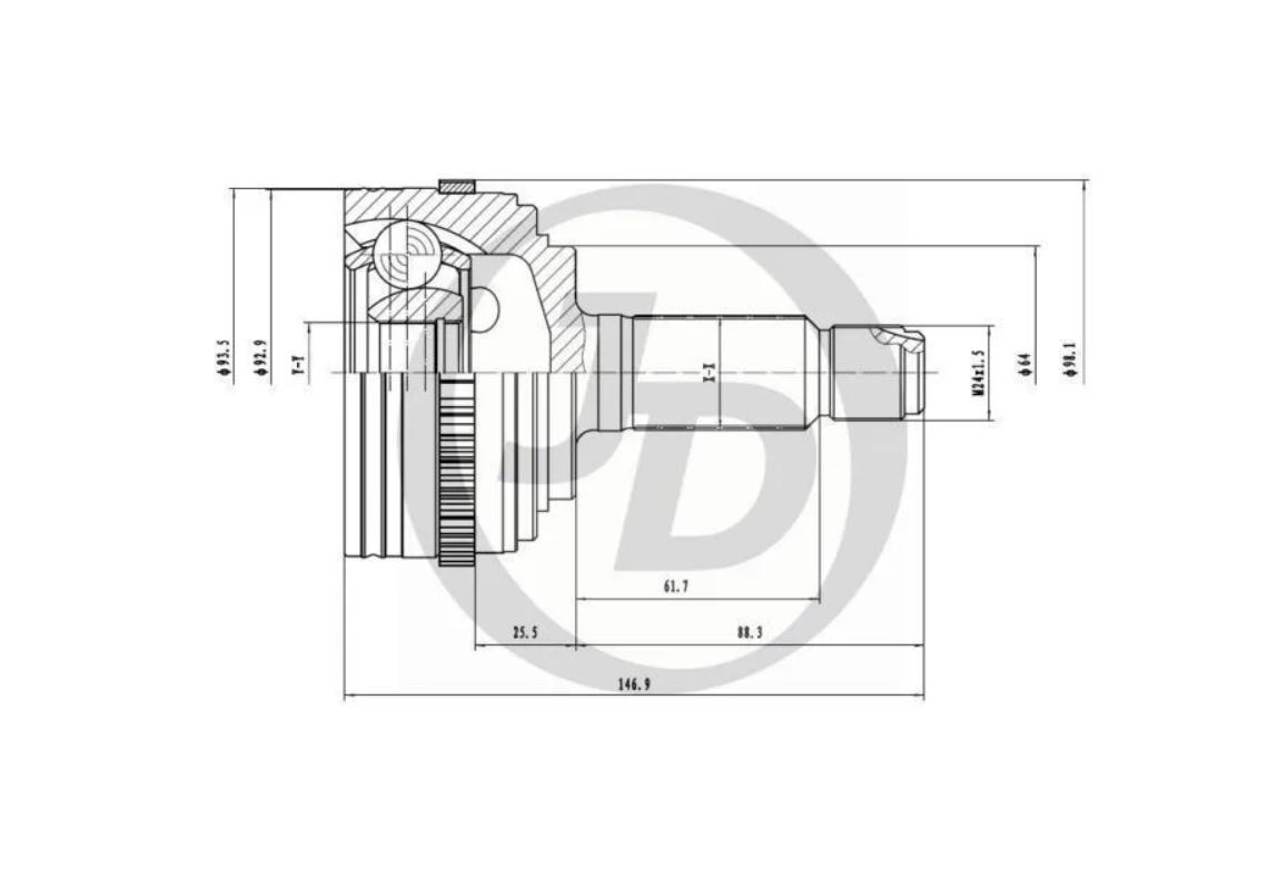 

JUST DRIVE JCT0009A ШРУС внешний ABS HO033A50