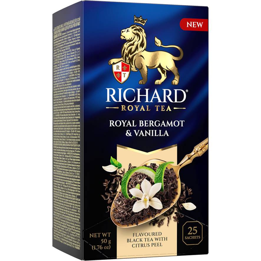 Чай черный RiСhard Royal Bergamot & Vanilla в пакетиках 2 г х 25 шт