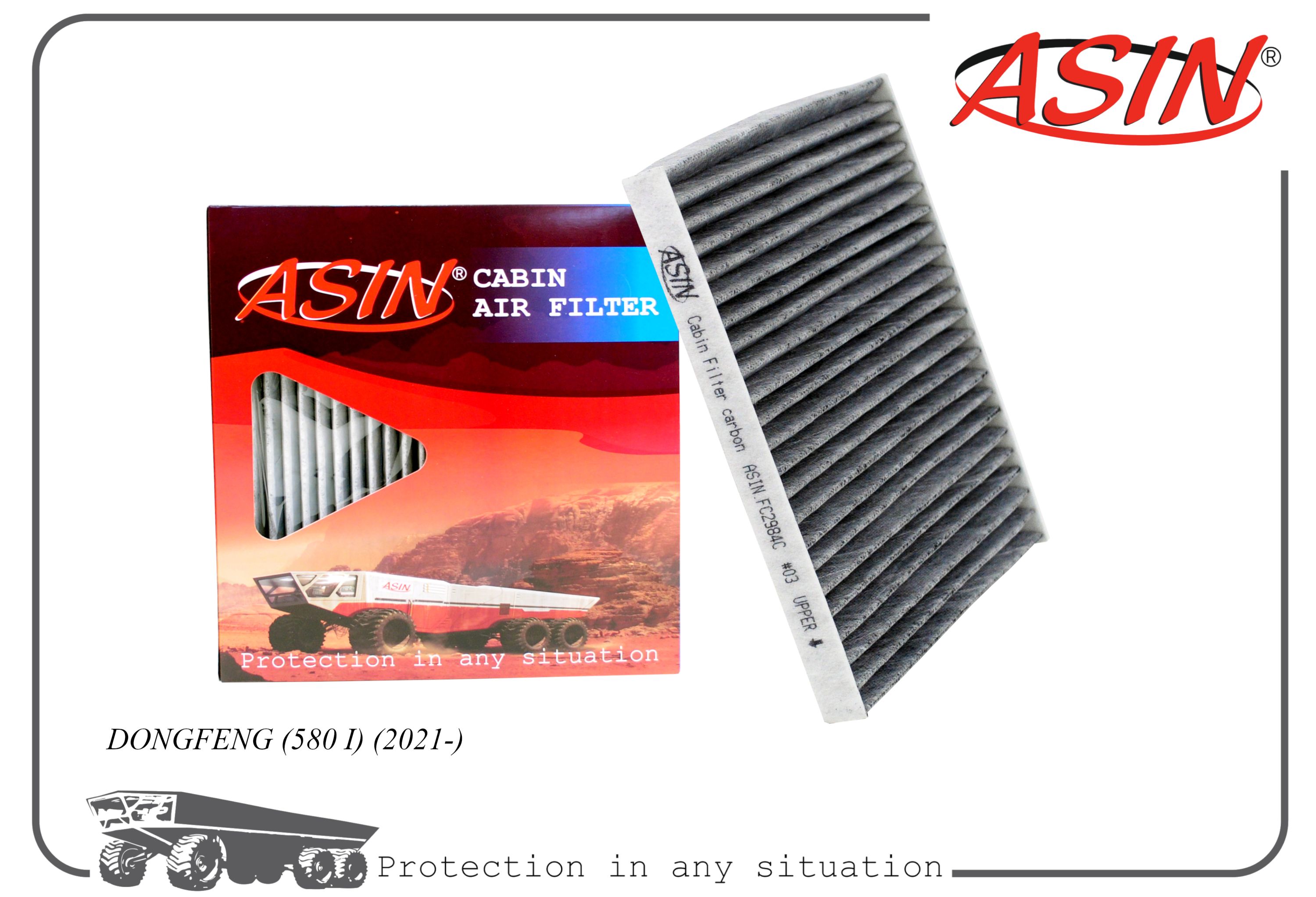 

Фильтр салонный ASIN.FC2984C DONGFENG (580 I) (2021-) (CA)