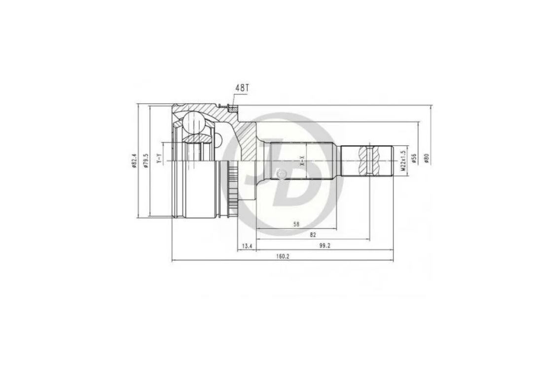 

JUST DRIVE JCT0078A ШРУС внешний ABS TO056A48