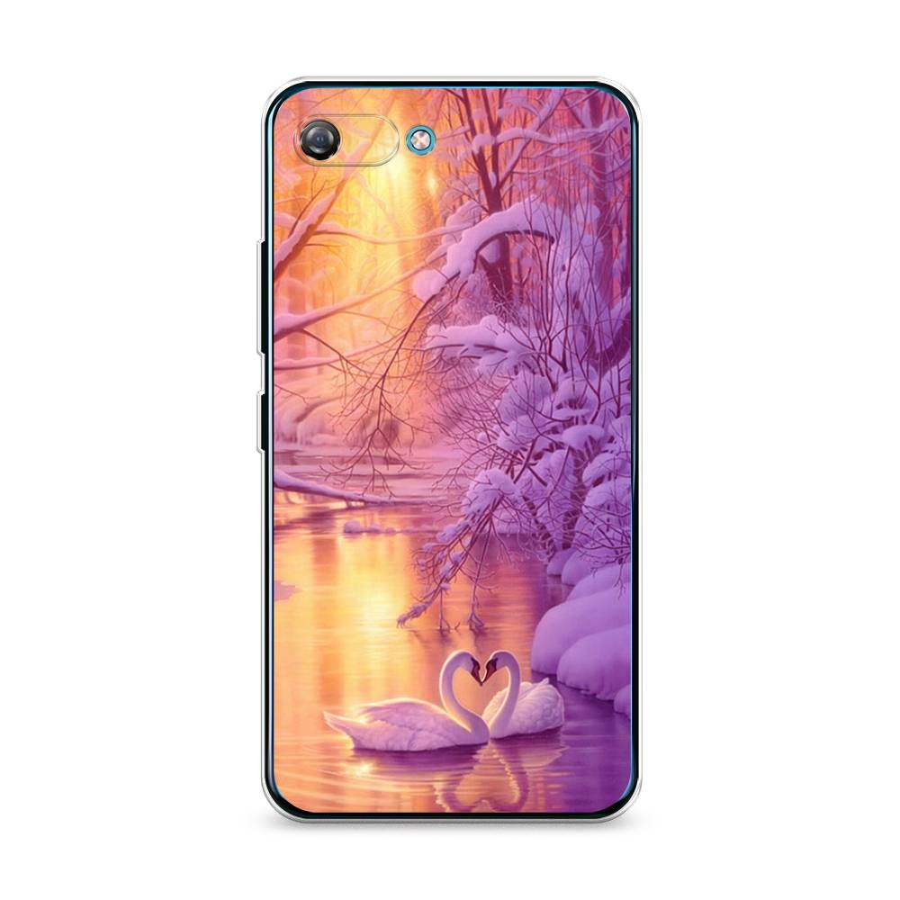 

Чехол на Itel A25 "Зима 1", Фиолетовый;желтый, 3200250-2
