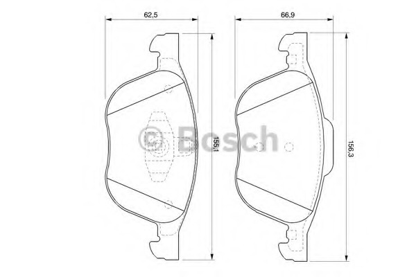 

Тормозные колодки Bosch передние дисковые для Ford Focus C-Max/Mazda 3 986424794