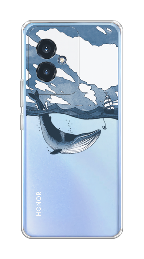 

Чехол на Honor 100 "Большой кит", Синий, 6122750-1