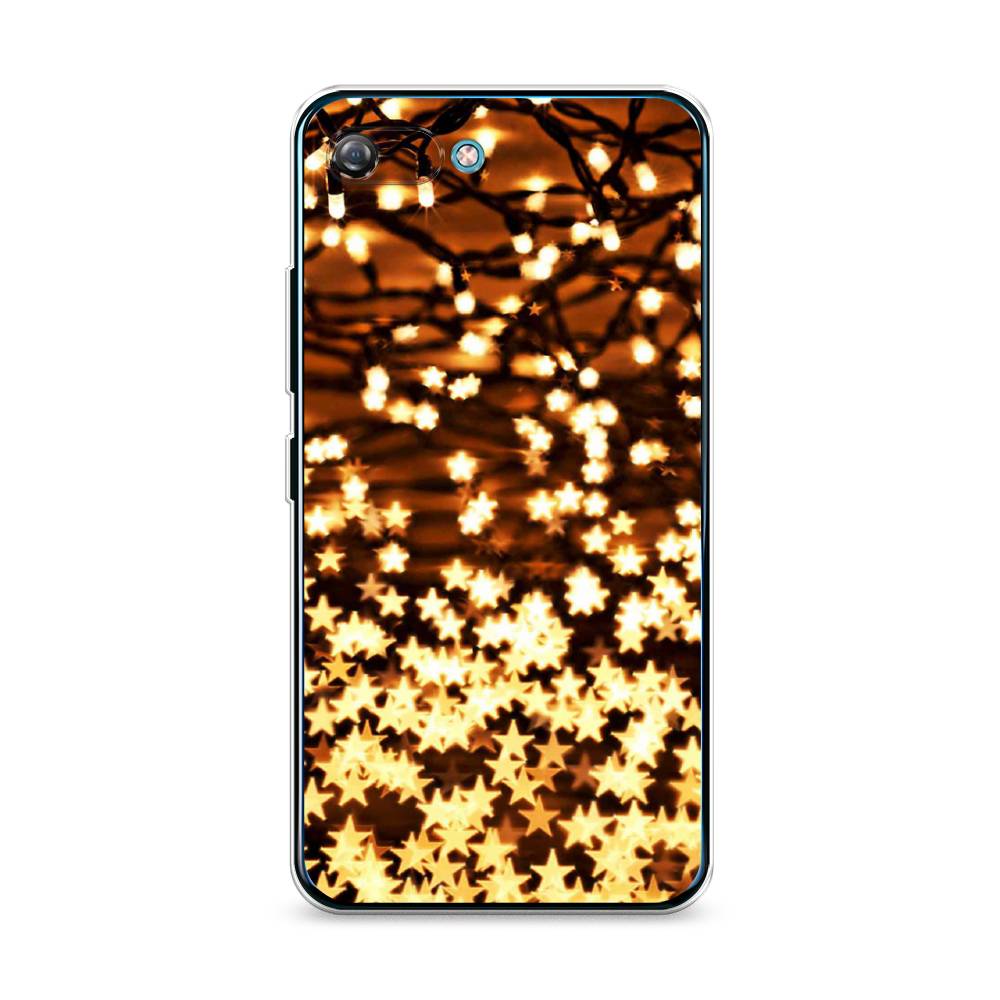 

Чехол на Itel A25 "Новогодняя гирлянда", Золотистый, 3200250-5