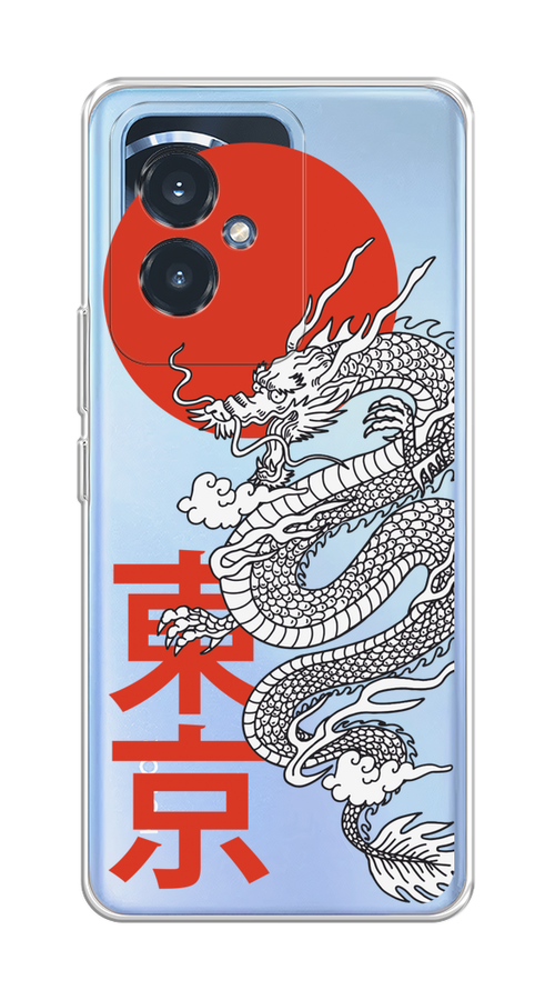 

Чехол на Honor 100 "Китайский дракон", Черный;красный;белый, 6122750-1