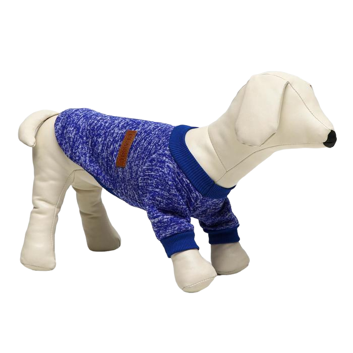 

Свитер меланжевый, размер XS (ДС 14, ОШ 23, ОГ 22 см), синий