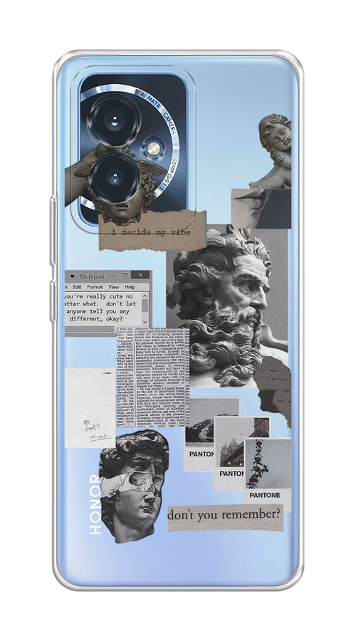 

Чехол на Honor 100 "Коллаж греческие скульптуры", Бежевый;серый, 6122750-1