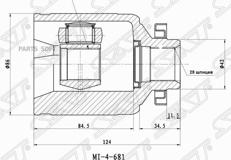 

Шрус Внутренний Lh (левый) Kia Bongo Iii 4wd Sat арт. MI-681