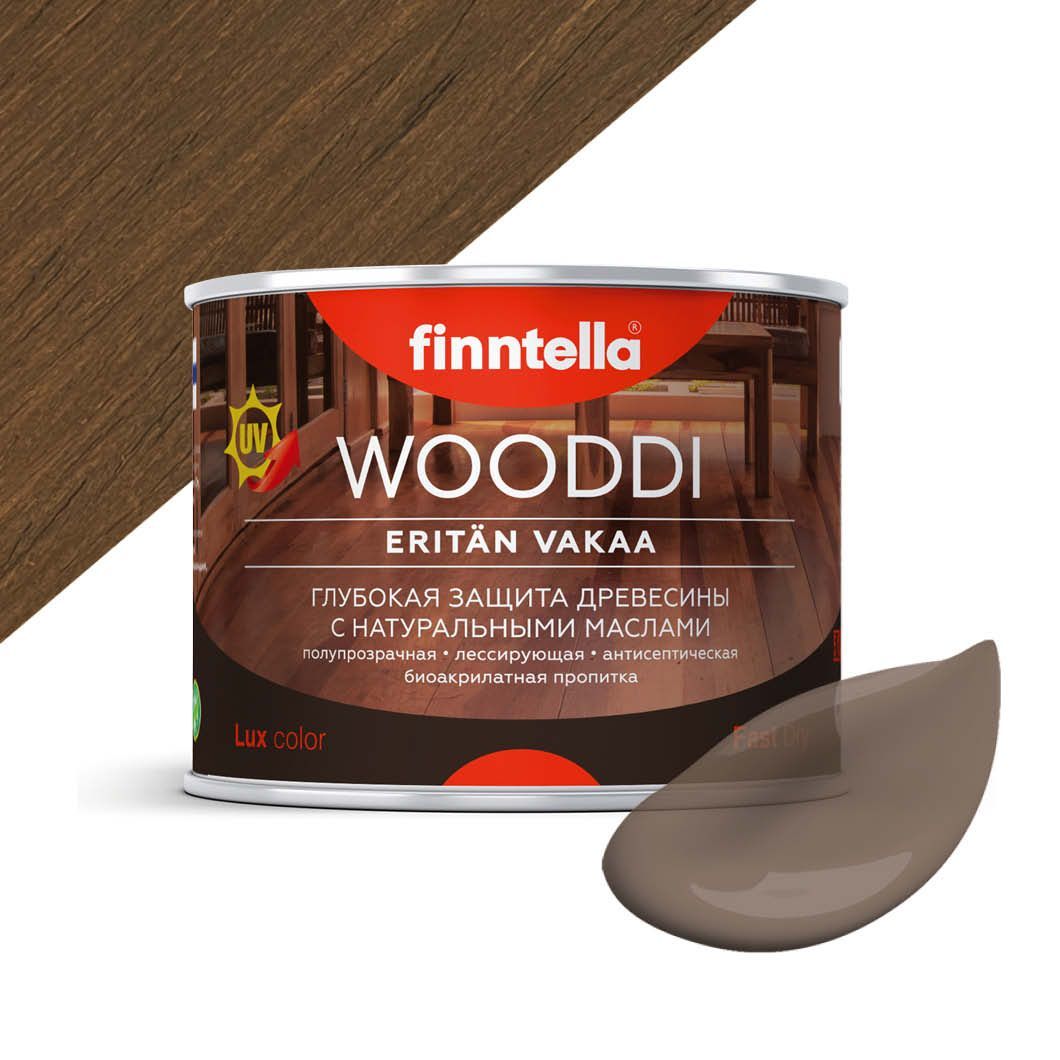 

Пропитка по дереву WOODDI, цвет HAUKKUA , 0,45л, Коричневый, WOODDI колерованная