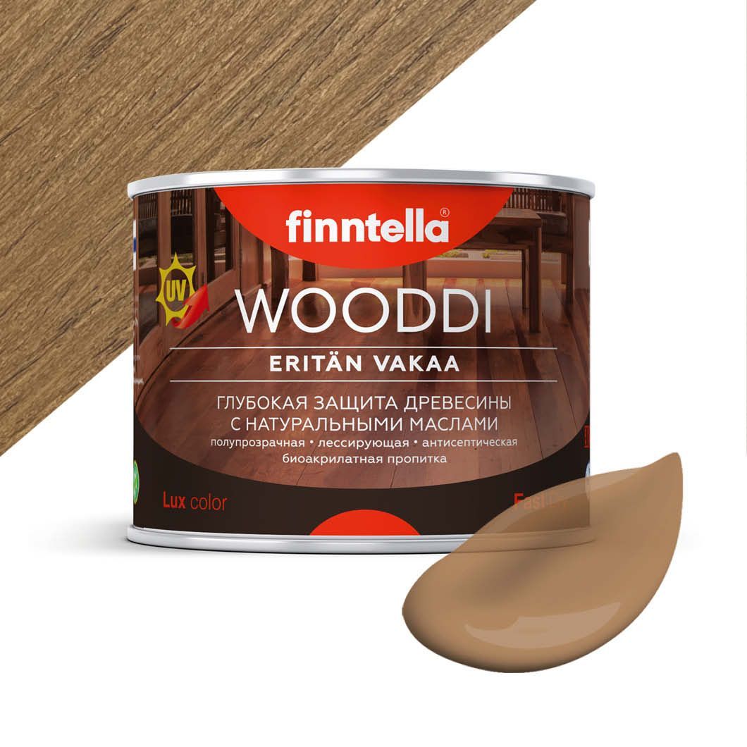 

Пропитка по дереву WOODDI, цвет KORKKI , 0,45л, Коричневый, WOODDI колерованная