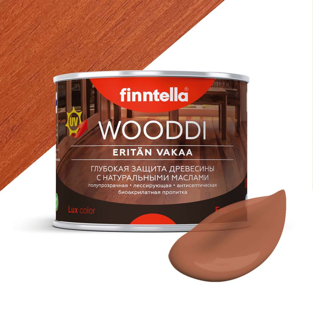 

Пропитка по дереву WOODDI, цвет TIILI , 0,45л, Оранжевый, WOODDI колерованная