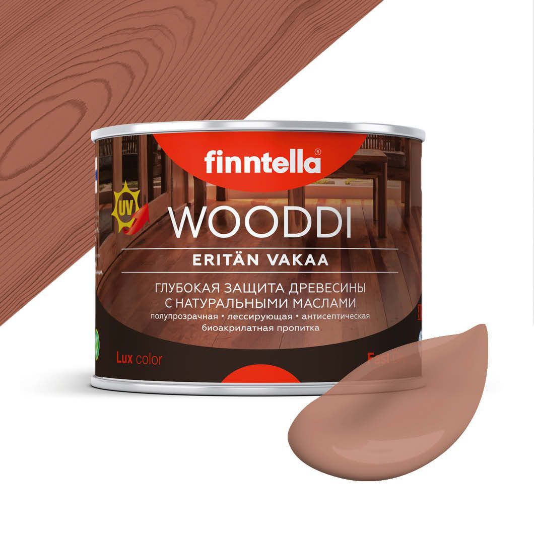 

Пропитка по дереву WOODDI, цвет JATOBA , 0,45л, Розовый, WOODDI колерованная
