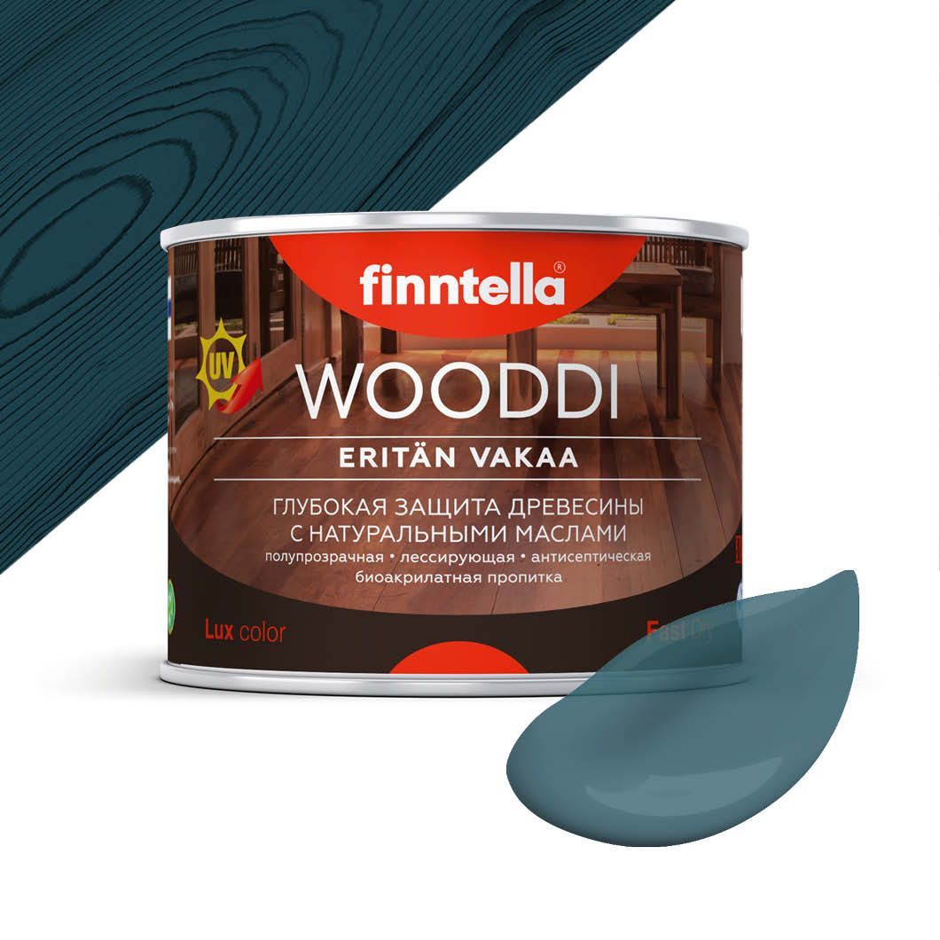

Пропитка по дереву WOODDI, цвет BALTIA , 0,45л, Синий, WOODDI колерованная