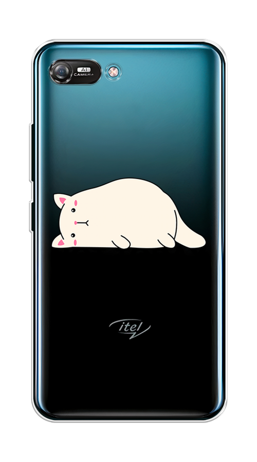 

Чехол на Itel A25 "Cat not today", Белый;розовый;черный, 3200250-1