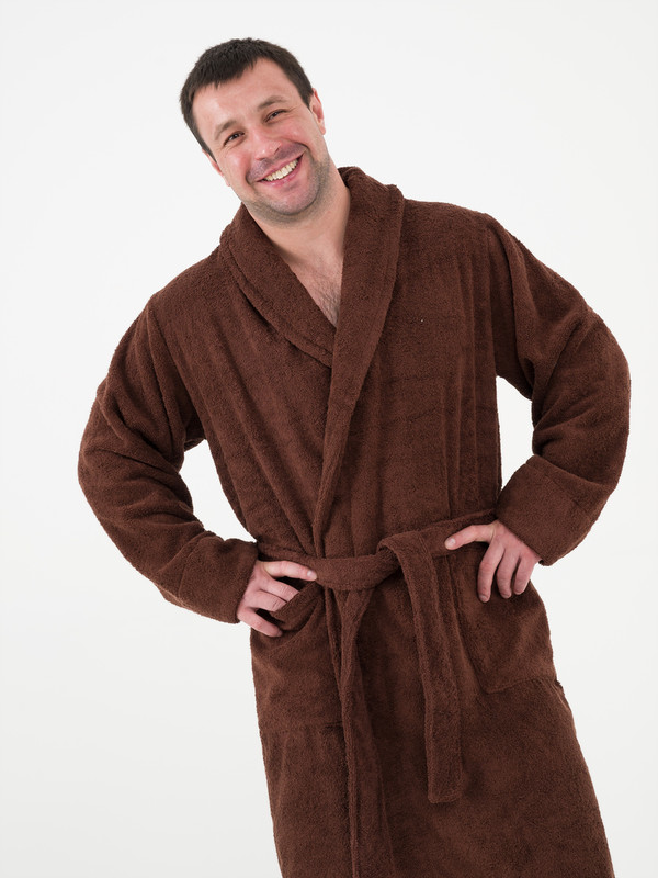 

Халат мужской Bio-Textiles IFMIMH коричневый 48-50 RU, IFMIMH