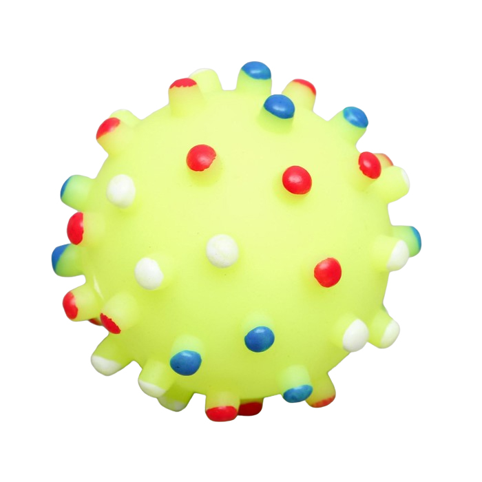 

Игрушка Пижон пищащая Бактерия для собак, 6,3 см, жёлтая