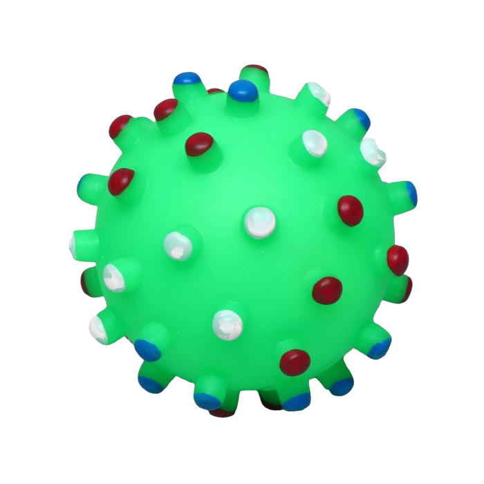 Игрушка Пижон пищащая Бактерия для собак, 6,3 см, зелёная