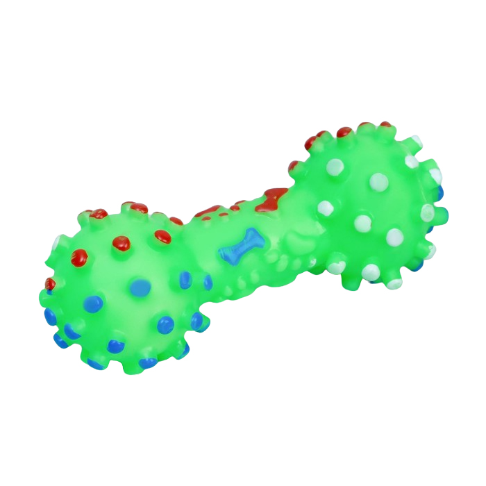 

Игрушка Пижон пищащая Гантель малая для собак, 12,5 см, зелёная