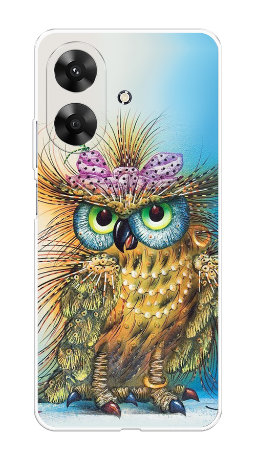 

Чехол на Realme Note 60 "Модная сова", Коричневый;голубой, 2518550-1