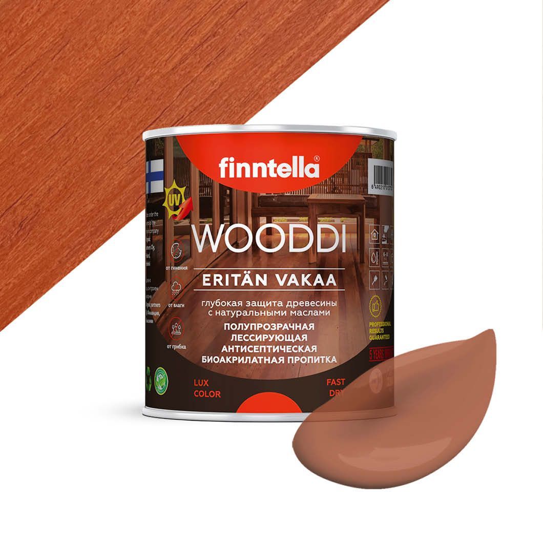 

Пропитка по дереву WOODDI, цвет TIILI , 0,9л, Коричневый, WOODDI колерованная