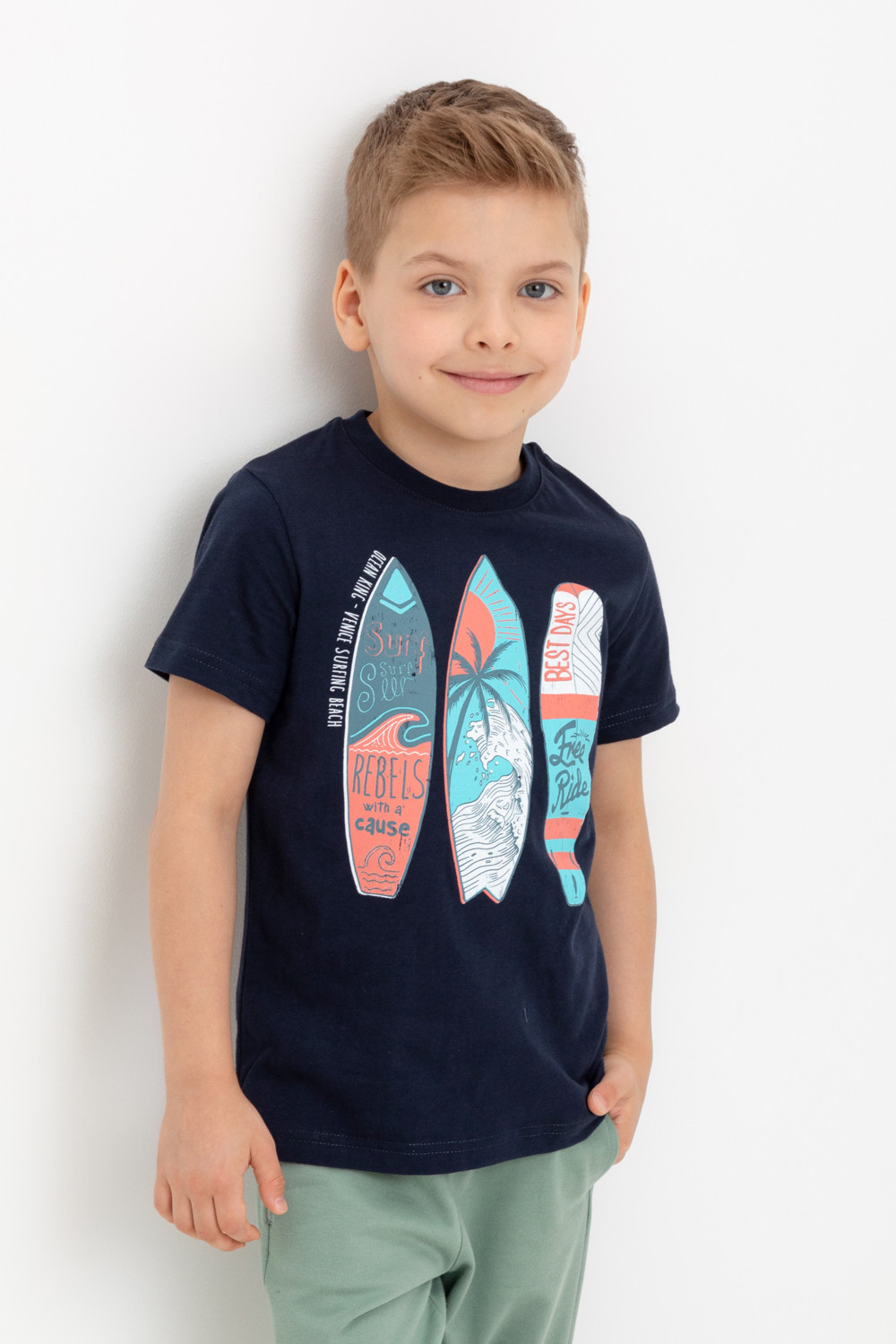 

Футболка детская CROCKID TR 588 К 302365, индиго, 116, Синий, TR 588