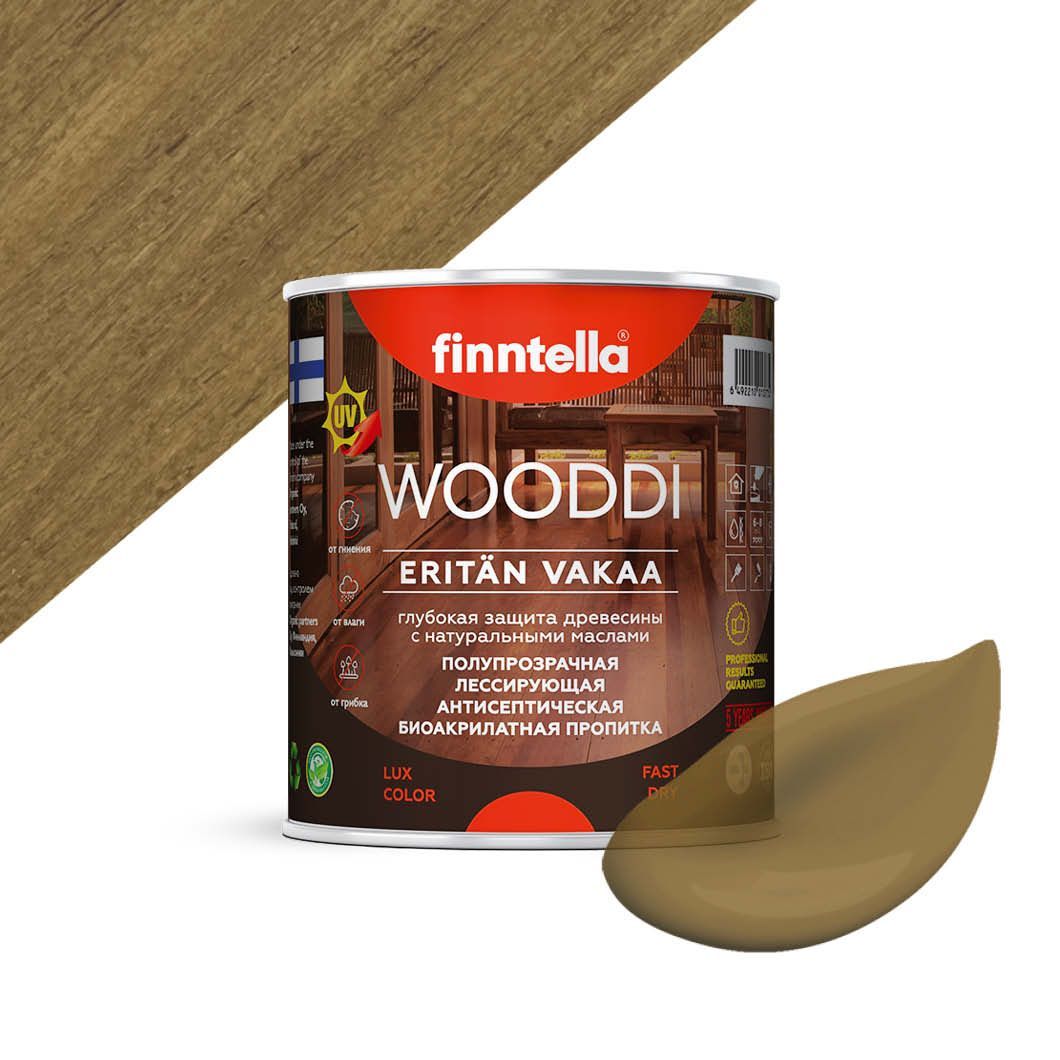 

Пропитка по дереву WOODDI, цвет SANDY , 0,9л, Коричневый, WOODDI колерованная