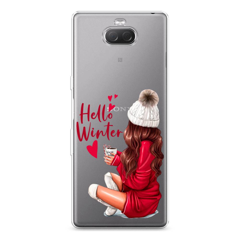 

Чехол на Sony Xperia XA3 Ulta "Hello winter", Красный;белый;коричневый, 53950-5