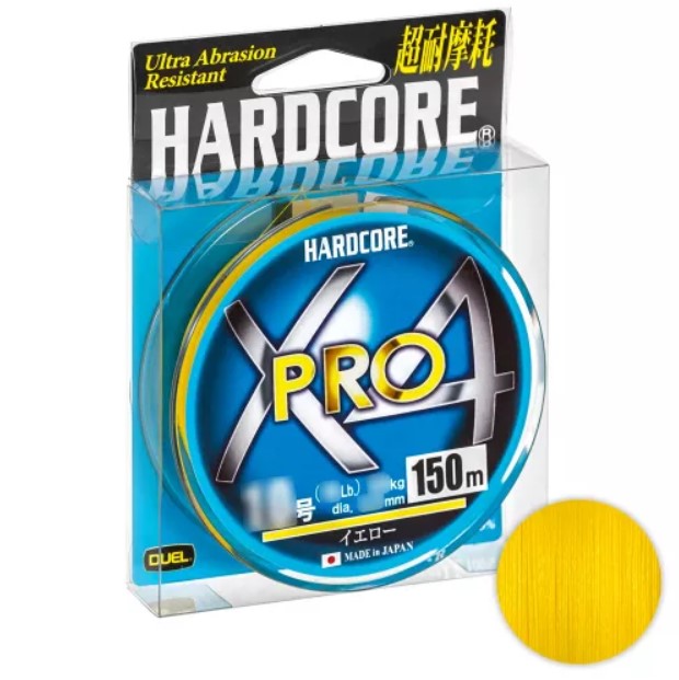 

Шнур Yo-zuri Duel Hardcore PE X4 Pro #1 0,17мм 150м (yellow), Желтый, Duel Hardcore PE X4 Pro