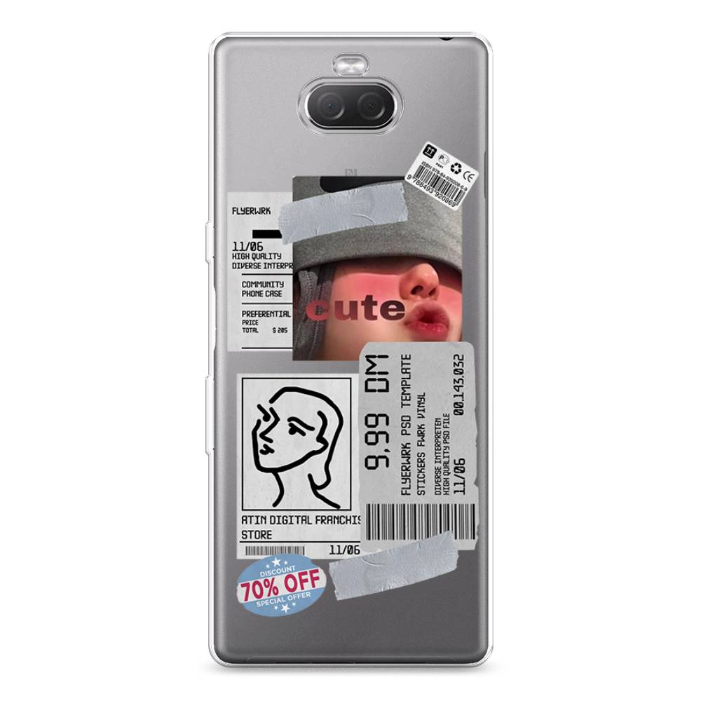 

Чехол на Sony Xperia XA3 Ulta "Cute girl collage", Розовый;серый;голубой, 53950-6