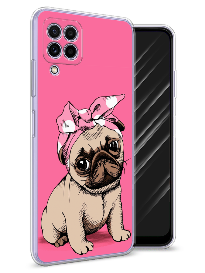 

Чехол Awog на Samsung Galaxy M22 / Самсунг M22 "Dog Pin-Up", Розовый;бежевый, 2103450-2