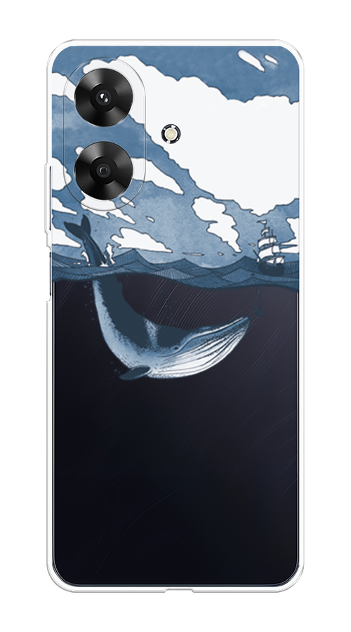 

Чехол на Realme Note 60 "Большой кит", Синий, 2518550-1