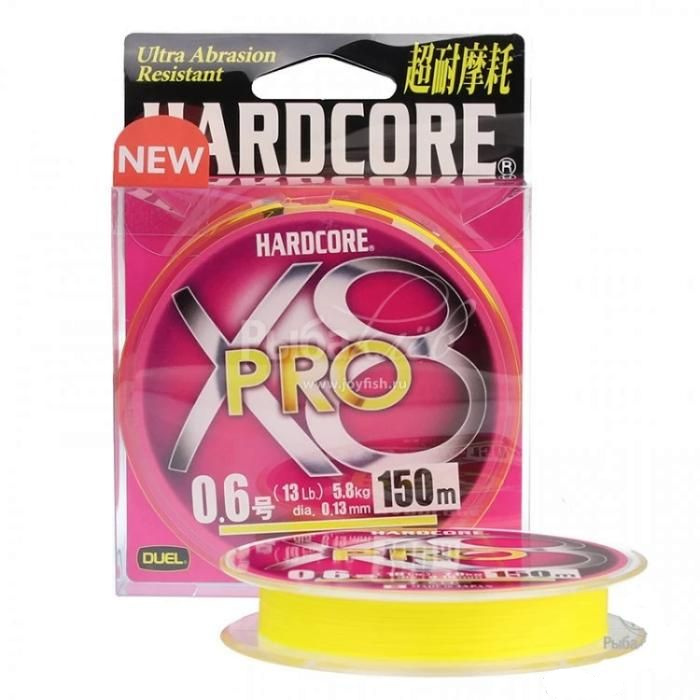 Шнур Yo-zuri Duel Hardcore PE X8 Pro #1 0,17мм 150м (yellow)