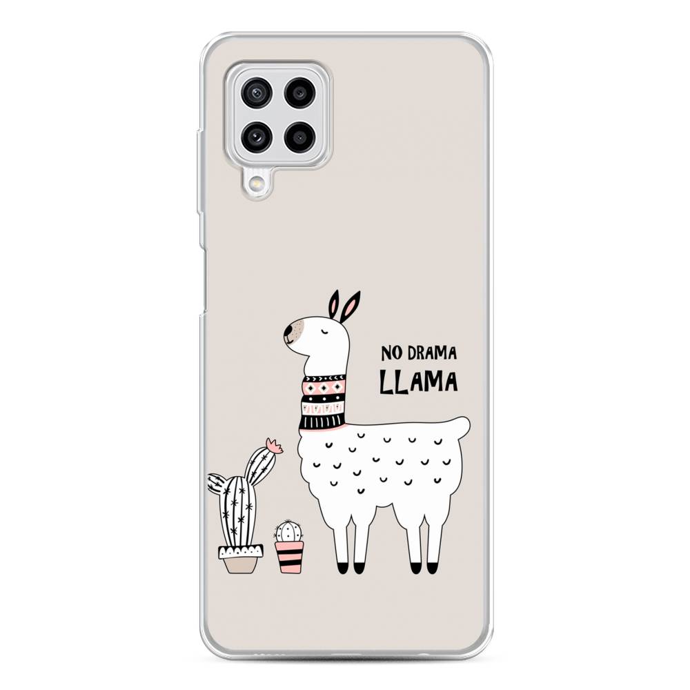 

Чехол Awog на Samsung Galaxy M22 / Самсунг M22 "No drama LLama", Бежевый;серый;белый, 2103450-2