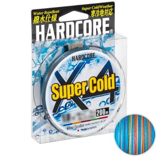 Шнур Yo-zuri Duel Hardcore PE X4 Super Cold 200м PE1 0,17мм. 8кг. Multicolor