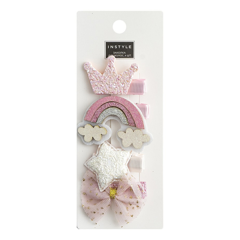 

Заколки детские Instyle 4 шт в ассортименте, 1594019