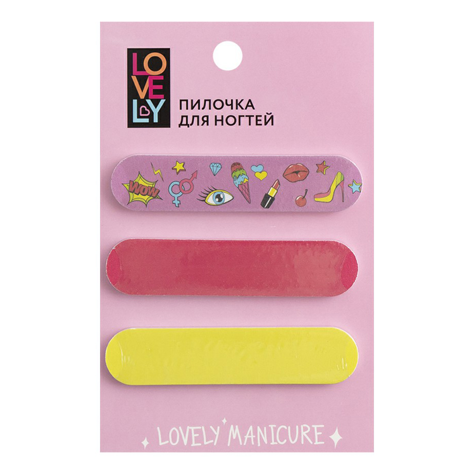 

Пилка для ногтей Lovely 3 шт в ассортименте