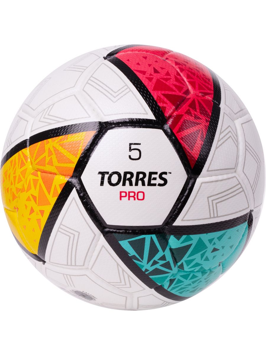 Мяч футбольный TORRES Pro р.5 бело-мультик