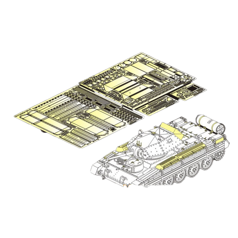 

Фототравление Voyager Model 1/35 для Британского танка Crusader Mk.II базовый PE351207, Однотонный
