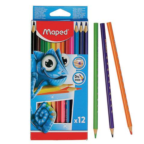 Набор цветных карандашей MAPED, 12 цв., арт. 181599 - (5 наборов)