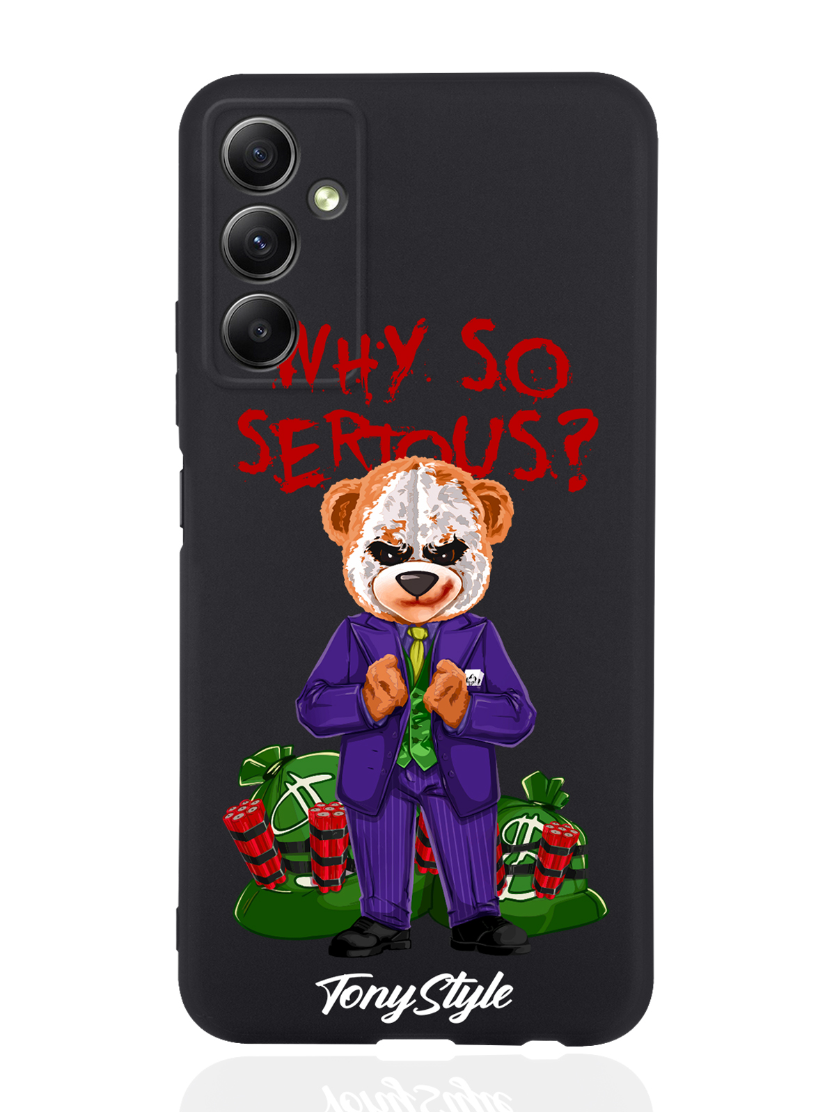 

Чехол Tony Style для Samsung Galaxy A34 Tony Style Why so serious черный, Разноцветный