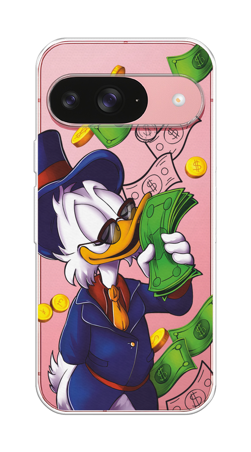 

Чехол на Google Pixel 9 "Scrooge McDuck with Money", Синий;зеленый;белый, 271950-1